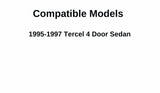 Passenger Right Side Rear Vent Window Vent Glass Compatible with Toyota Tercel 4 Door Sedan 1995-1997 Models