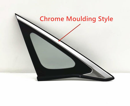 Tempered Chrome Molding Style Driver Left Side Quarter Window Quarter Glass Compatible with Honda Civic 4-Door Sedan 2022-2026 Models