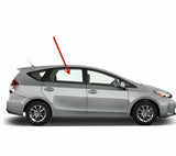 Passenger Right Side Rear Door Window Door Glass Compatible with Toyota Prius V 4 Door Hatchback 2012-2018 Models