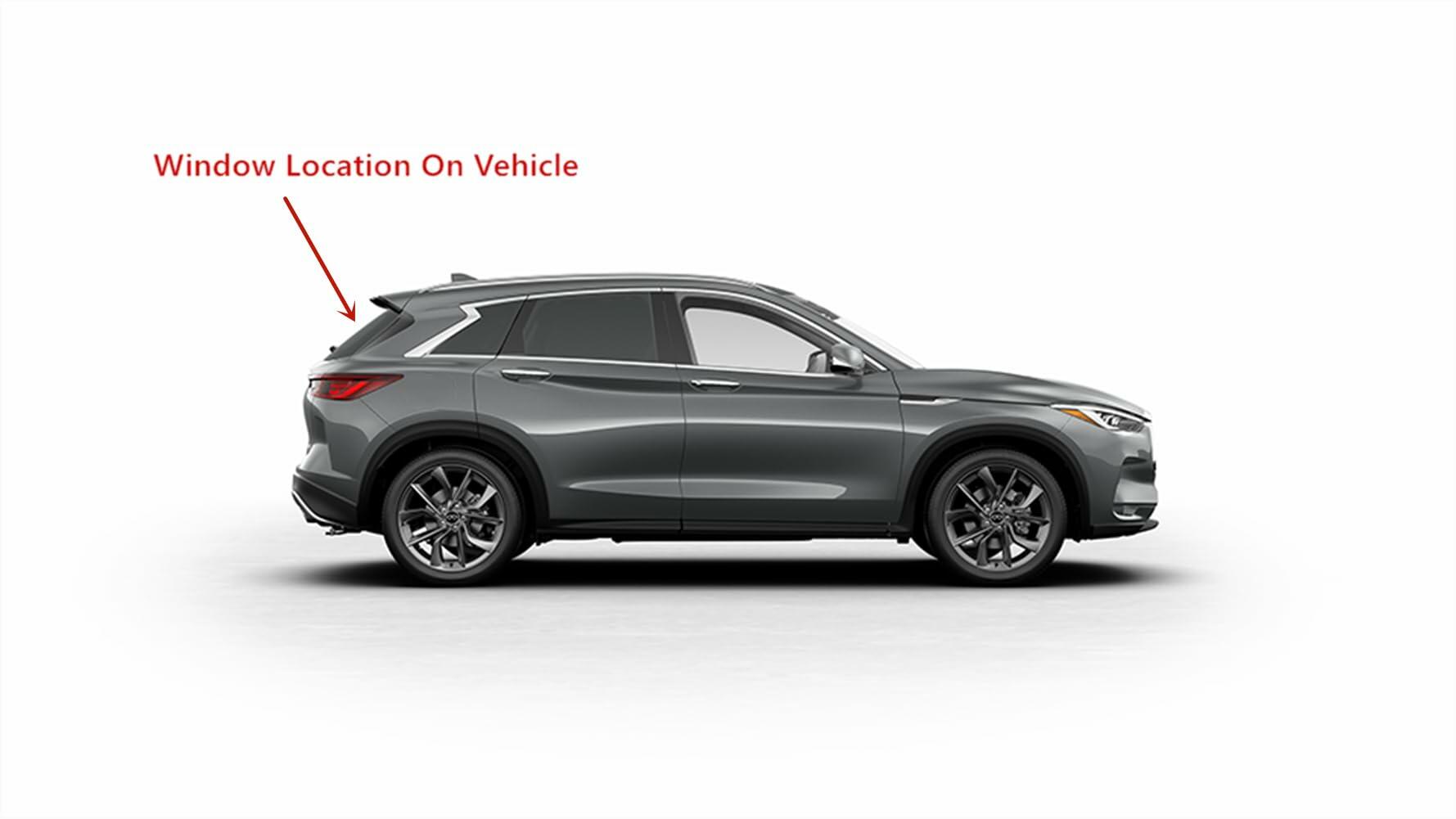 Heated Rear Tailgate Liftgate Back Window Back Glass Compatible with Infiniti QX50 2019-2025 Models