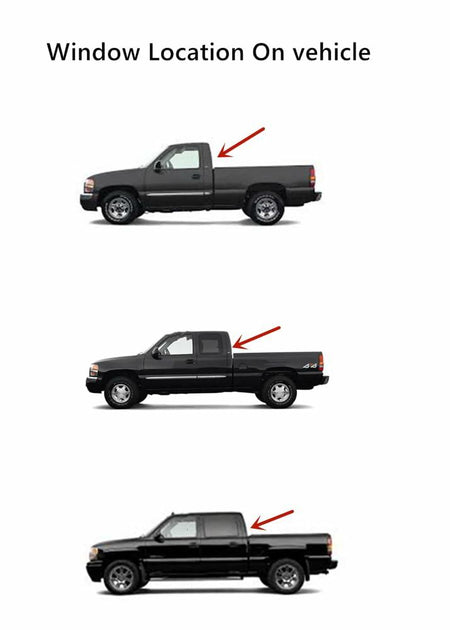 Manual Slider Back Window Back Glass Compatible with GMC Sierra / Chevrolet Silverado 1500 1500HD 1999-2013 & 2500 2500HD 3500 3500HD 1999-2014 & Classic 2007 Models