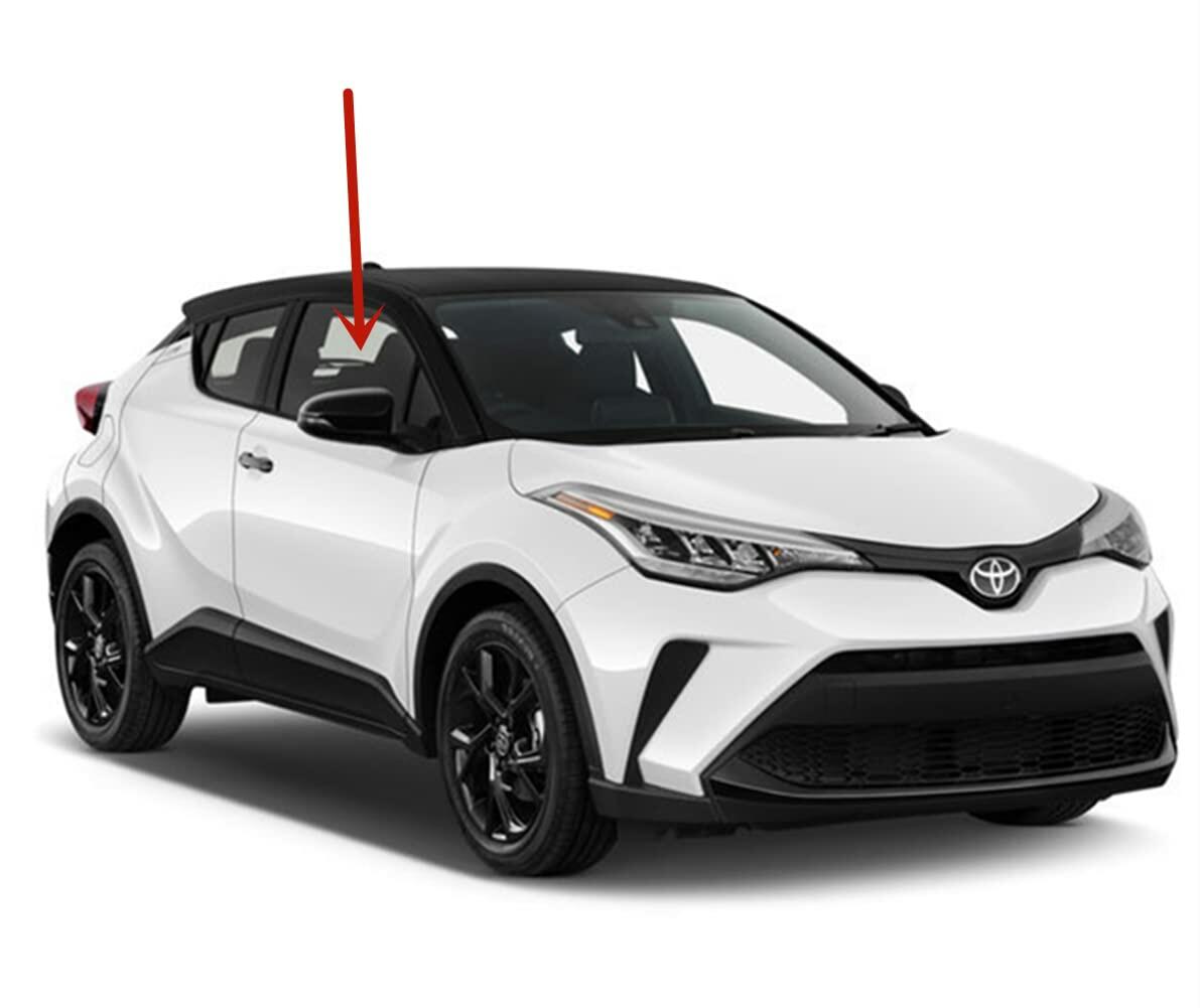 Passenger Right Side Front Door Window Door Glass Compatible with Toyota C-HR 2018-2022 Models