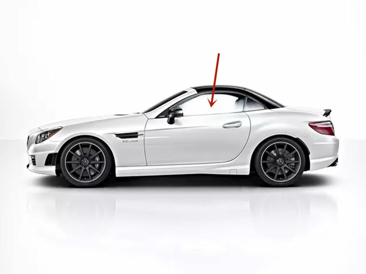Tempered Glass Only Driver Left Side Door Window Door Glass Compatible with Mercedes Benz SLK250 SLK300 SLK350 SLK55AMG 2012-2016 Models