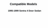 Passenger Right Side Rear Vent Window Vent Glass Compatible with Nissan Sentra 4 Door Sedan 1995-1999 Models