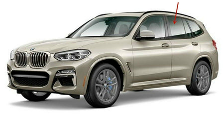 Driver Left Side Rear Door Window Door Glass Compatible with BMW X3 2018-2024 Models