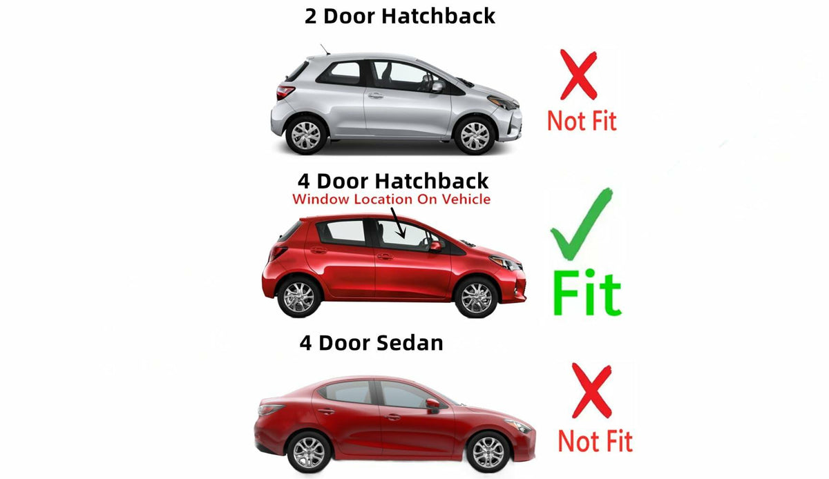 Passenger Right Side Front Door Window Door Glass Compatible with Toyota Yaris 4 Door Hatchback 2012-2019 Models