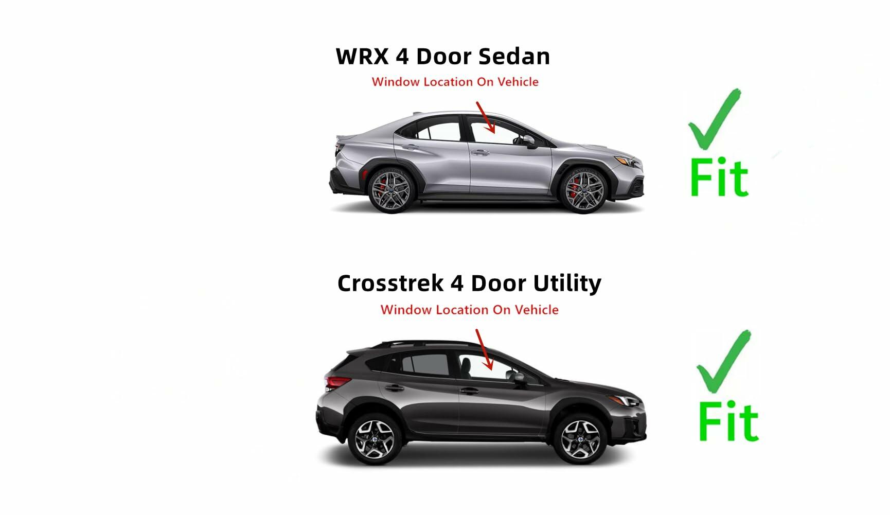 Passenger Right Side Front Door Window Door Glass Compatible with Subaru Crosstrek 2018-2023/ WRX 2022-2025 Models