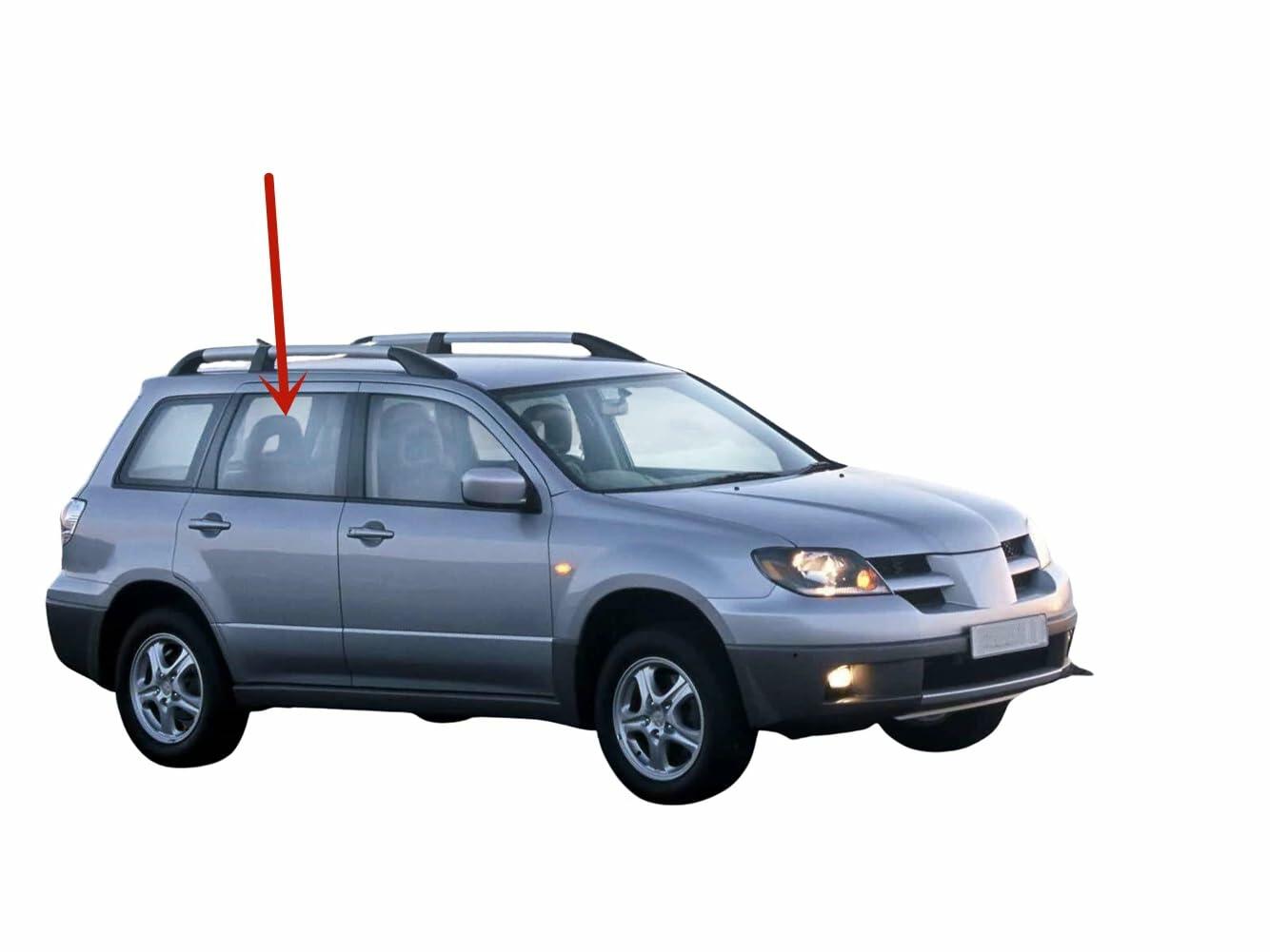 Tempered Passenger Right Side Rear Door Window Door Glass Compatible with Mitsubishi Outlander 2003-2006 Models