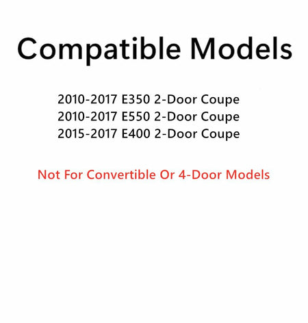 Tempered Passenger Right Side Door Window Door Glass Compatible with Mercedes Benz E350 E400 E550 2-Door Coupe 2010-2017 Models