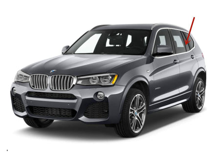 Driver Left Side Rear Vent Window Vent Glass Compatible with BMW X3 2011-2017 Models