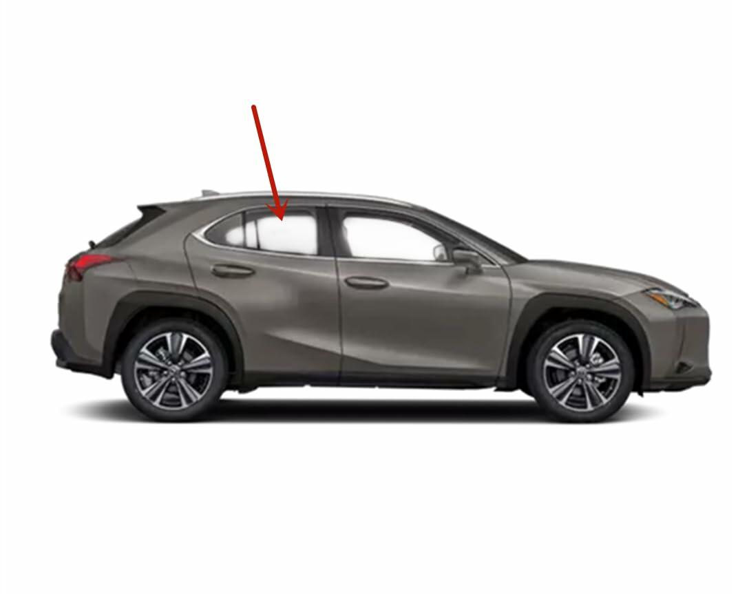 Tempered Passenger Right Side Rear Door Window Door Glass Compatible with Lexus UX200 / UX250h / UX300h 2019-2025 Models