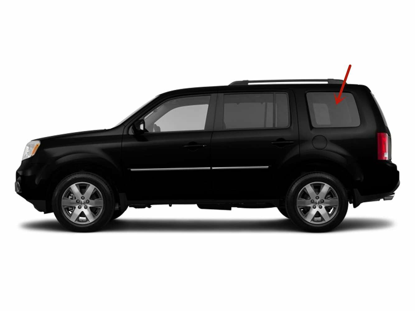 Driver Left Side Quarter Window Quarter Glass Compatible with Honda Pilot 2009-2015 Models