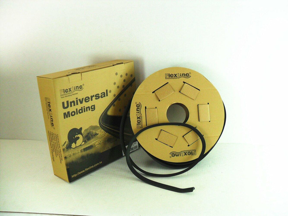 Flexline Windshield Auto Glass Universal Molding Flexible Trim Rubber 16mm 100FT UM1613BR