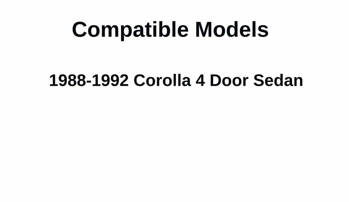 Driver Left Side Rear Vent Window Vent Glass Compatible with Toyota Corolla 4 Door Sedan 1988-1992 Models