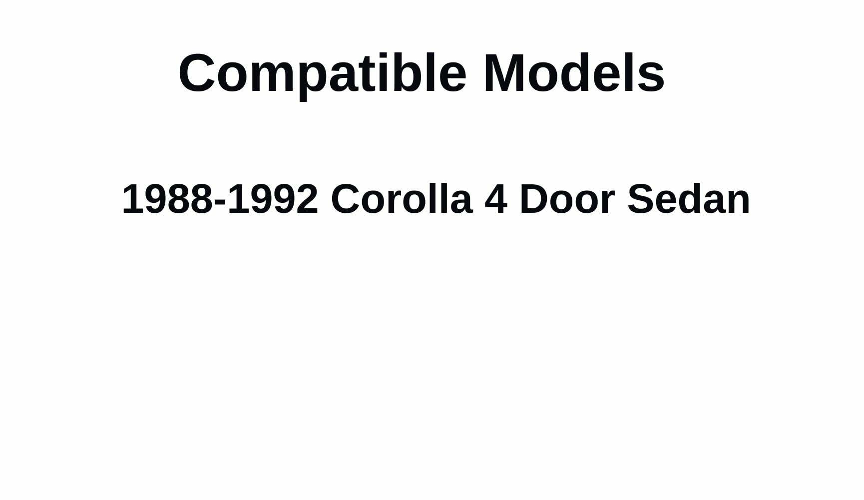 Driver Left Side Rear Vent Window Vent Glass Compatible with Toyota Corolla 4 Door Sedan 1988-1992 Models