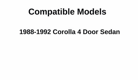 Driver Left Side Rear Vent Window Vent Glass Compatible with Toyota Corolla 4 Door Sedan 1988-1992 Models