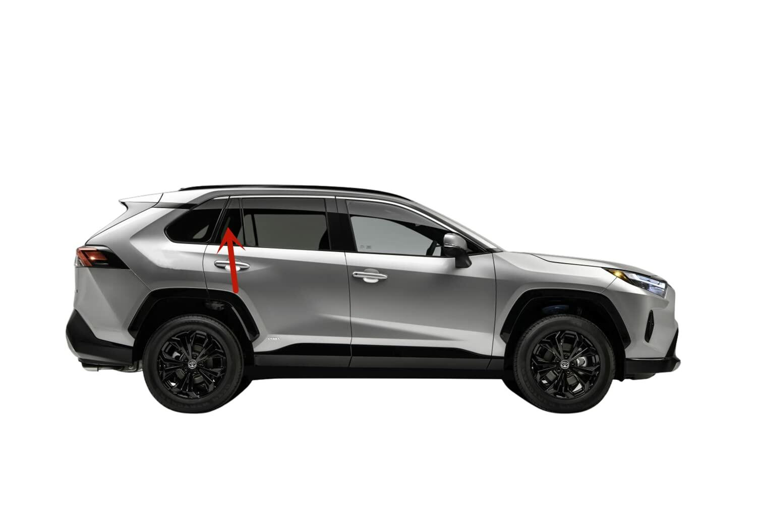 Passenger Right Side Rear Vent Window Privacy Glass Compatible with Toyota RAV4 / RAV4 Prime / RAV4 Plug-in Hybrid 2019-2025 Models