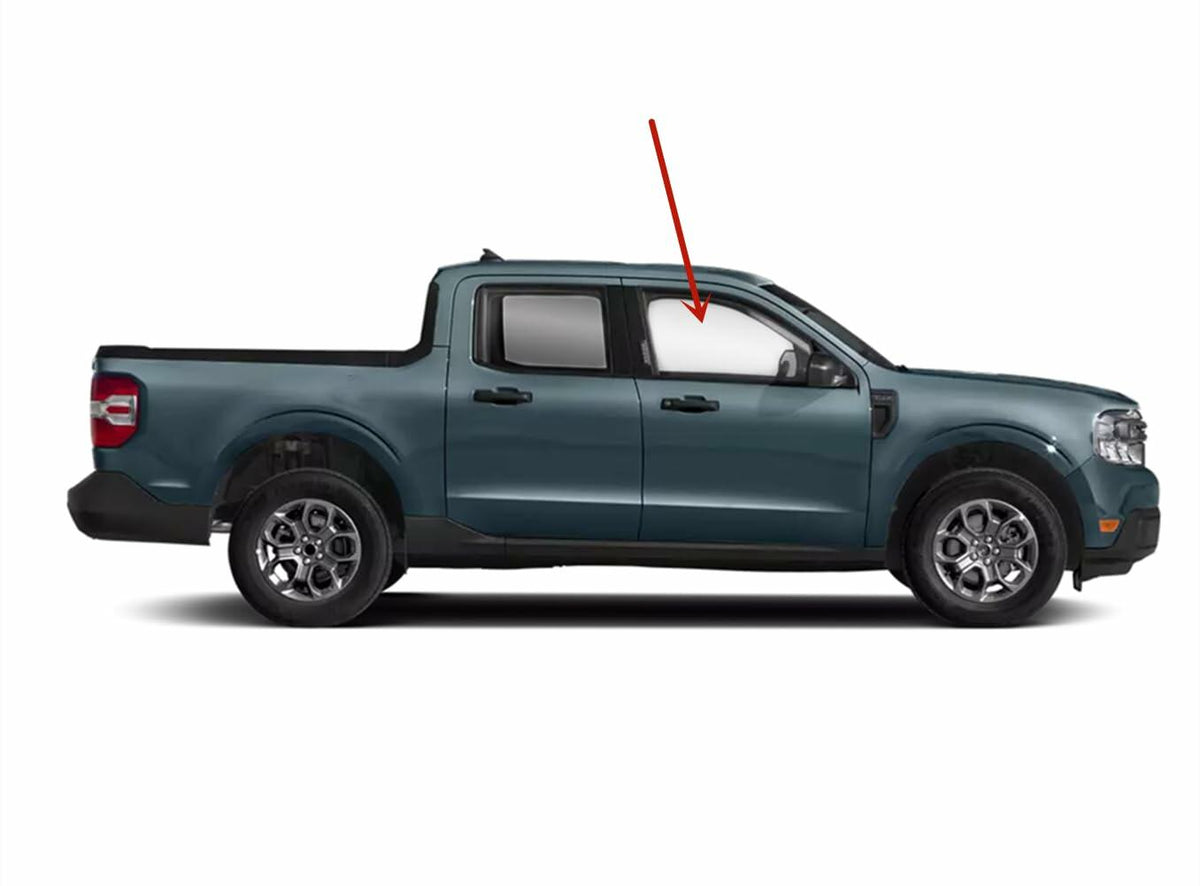 Tempered Passenger Right Side Front Door Window Door Glass Compatible with Ford Maverick 2022-2026 Models