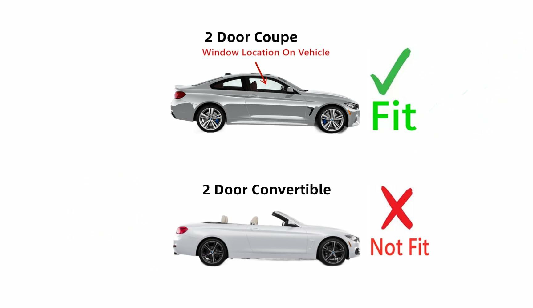 Passenger Right Side Door Window Door Glass OEM Compatible with BMW 428i / 435i / 430i / 440i / M4 2 Door Coupe 2014-2020 Models