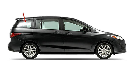 Passenger Right Side Quarter Window Quarter Glass Compatible with Mazda 5 Mini Van 2012-2017 Models