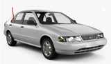 Passenger Right Side Rear Vent Window Vent Glass Compatible with Nissan Sentra 4 Door Sedan 1995-1999 Models