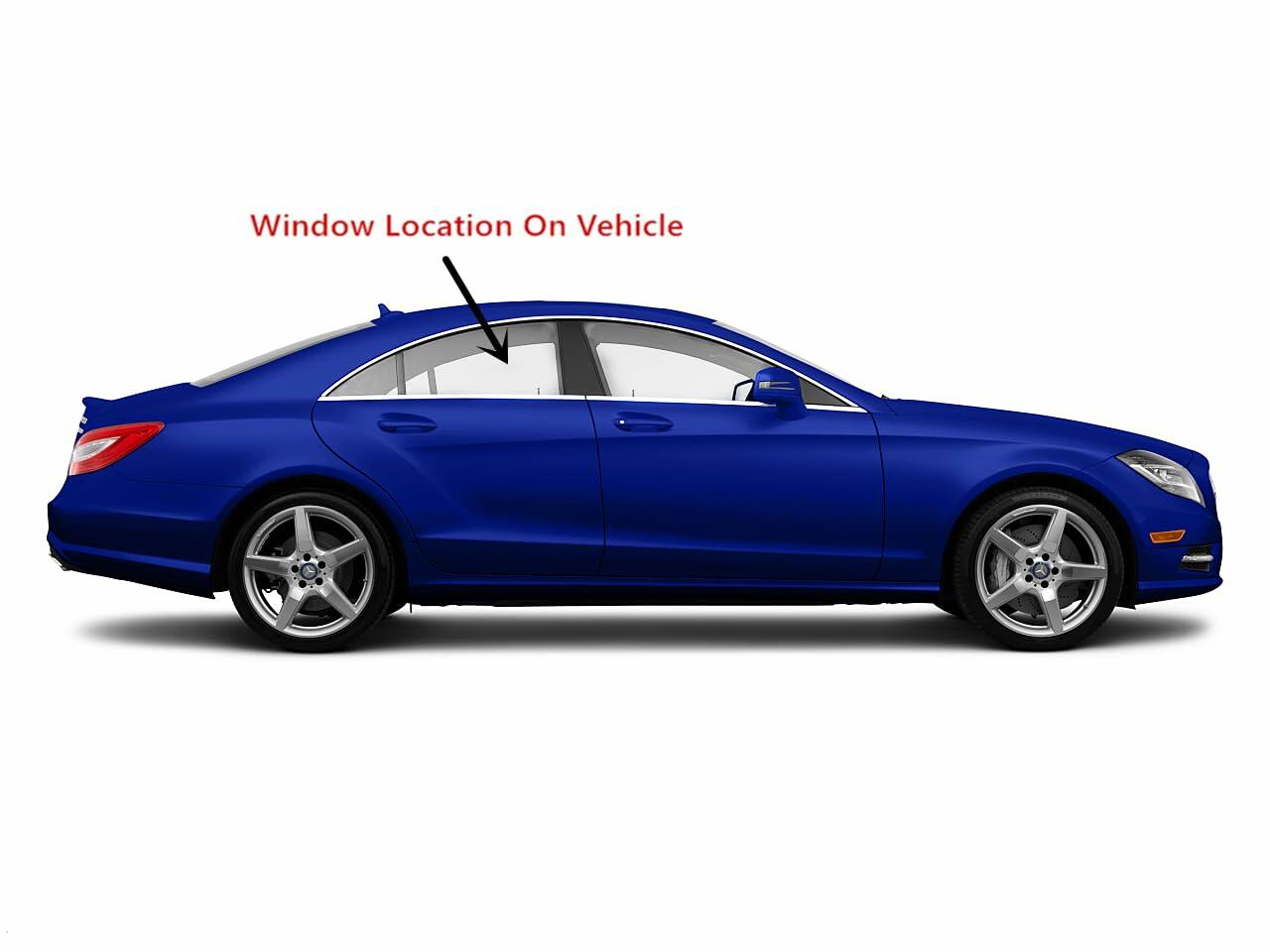 OEM Passenger Right Side Rear Door Window Door Glass Compatible with Mercedes Benz CLS63AMG / CLS550 / CLS400 4 Door Coupe 2012-2018 Models