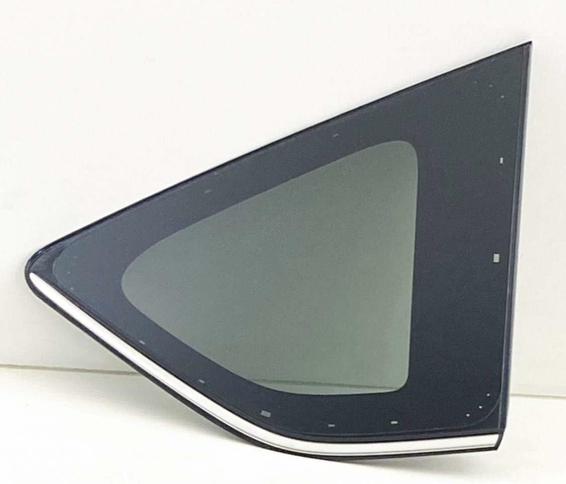 Chrome Moulding Style Tempered Passenger Right Side Quarter Window Quarter Glass Compatible with Toyota RAV4 2013-2018 Models