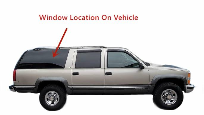 OEM Passenger Right Side Rear Quarter Window Quarter Glass Compatible with Chevrolet Suburban/GMC Suburban 1993-1999 4-Door Models