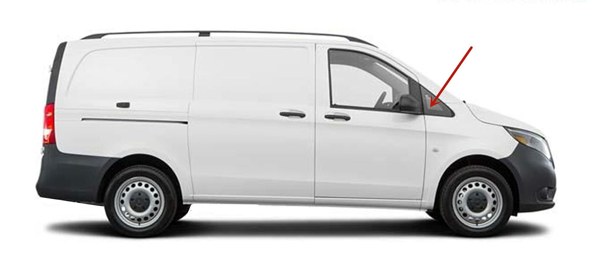 Passenger Right Side Front Vent Window Vent Glass Compatible with Mercedes Benz Metris 2015-2023 Models