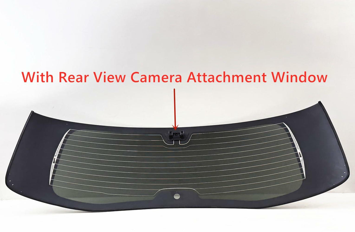 Heated With Rearview CAM Attachment Rear TailGate LiftGate Back Window Back Glass Compatible with Infiniti QX80 2020-2024 Models