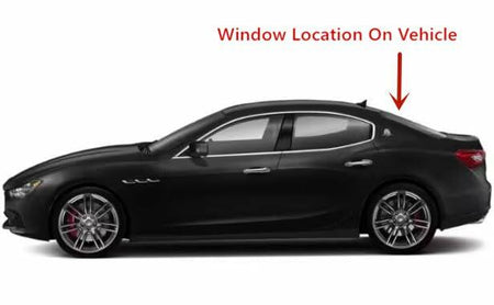 Heated Tempered Rear Back Window Back Glass Compatible with Maserati Ghibli 2014-2024 Models