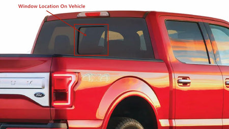 OEM Heated Back Power Slider Window Glass Center Piece Compatible with Ford F150 Pickup 2015-2020 Models