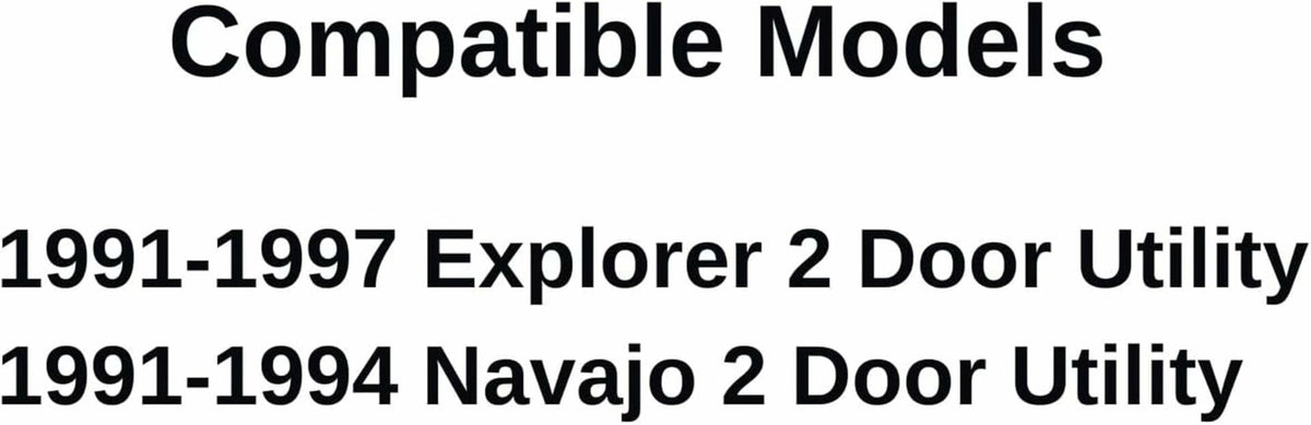 Driver Left Side Window Side Glass Compatible with Ford Explorer/Mazda Navajo 2 Door Utility 1991-1997 Models