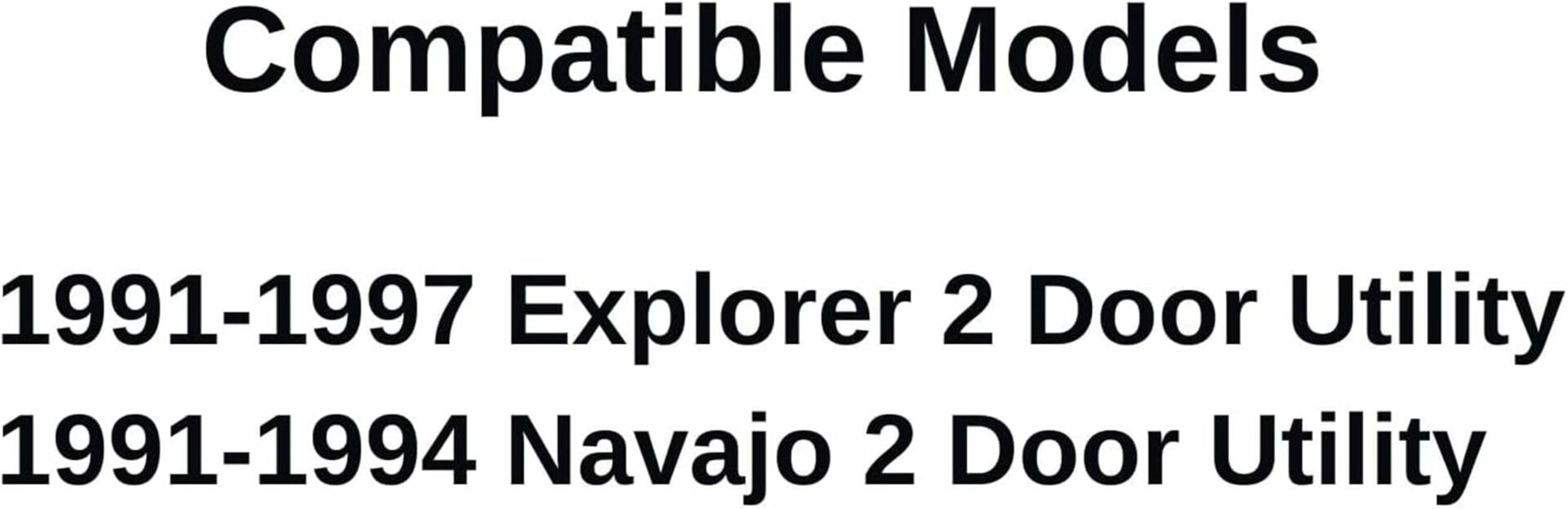 Driver Left Side Window Side Glass Compatible with Ford Explorer/Mazda Navajo 2 Door Utility 1991-1997 Models