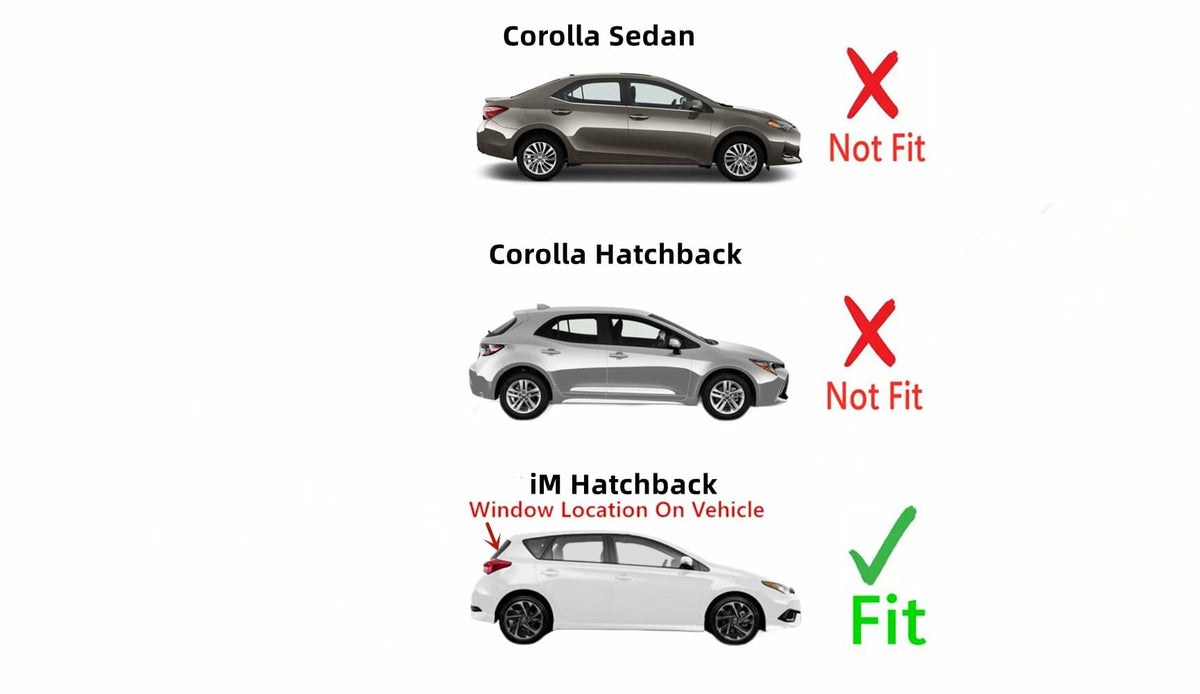 Rear Heated Back Window Back Glass Compatible with Toyota Corolla iM 2017-2018 Models/Scion iM 2016 Models