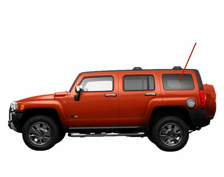 Driver Left Side Rear Quarter Window Quarter Glass Compatible with Hummer H3 2006-2010 Models