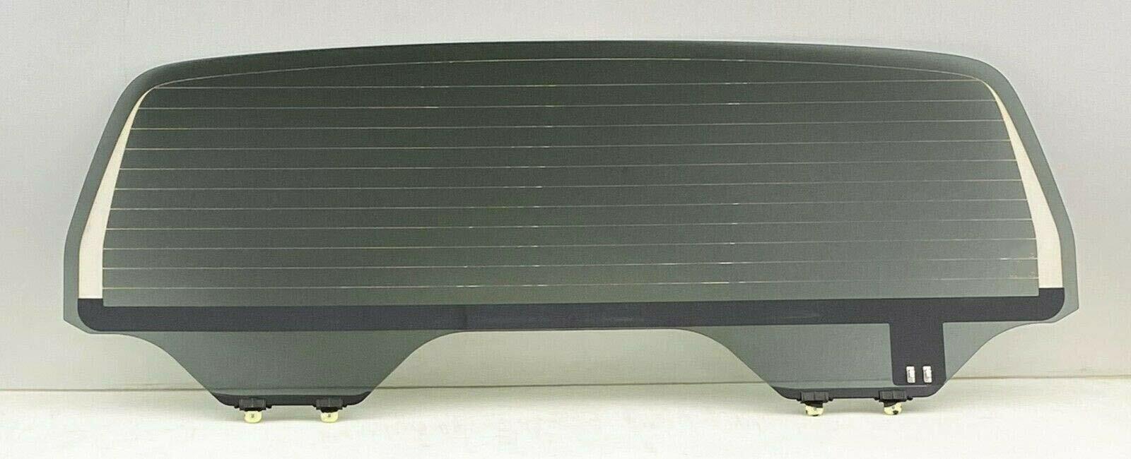 Heated Power Drop Down Style Back Window Back Glass Compatible with Toyota Tundra 4 Door Crew Cab Pickups 2007-2021 Models