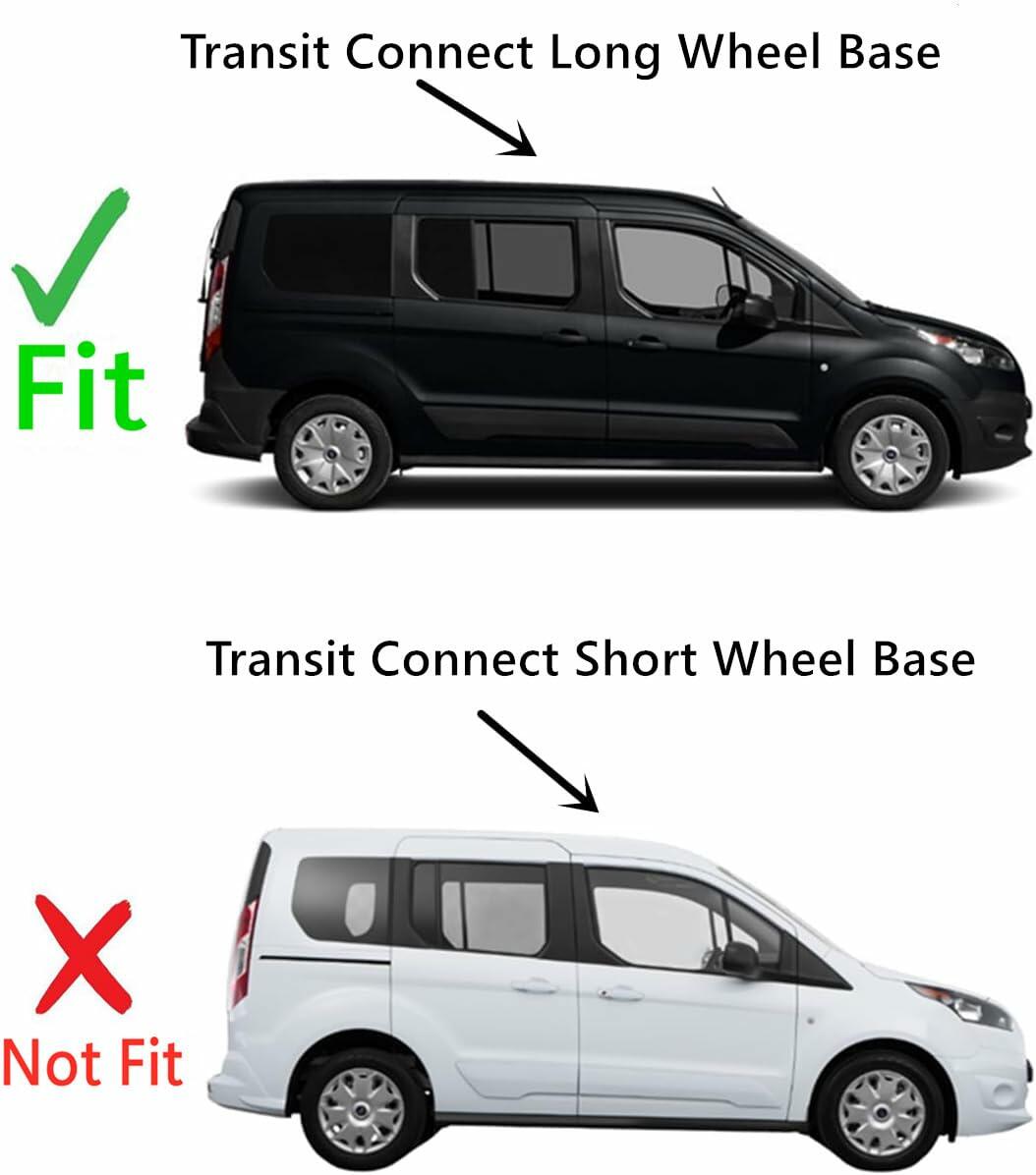 Passenger Right Side Rear Vent Window Vent Glass Compatible with Ford Transit Connect Long Wheel Base Mini Van 2014-2023 Models