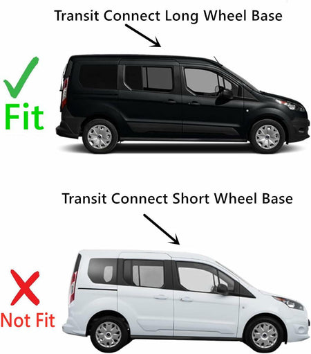 Passenger Right Side Rear Vent Window Vent Glass Compatible with Ford Transit Connect Long Wheel Base Mini Van 2014-2023 Models