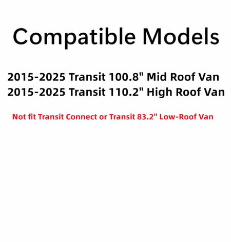 Driver Left Side Front Vent Window Vent Glass Compatible with Ford Transit 110.2" High-Roof 100.8" Mid-Roof Van 2015-2026 Models (Not for Transit Connect or Low-Roof Transit)