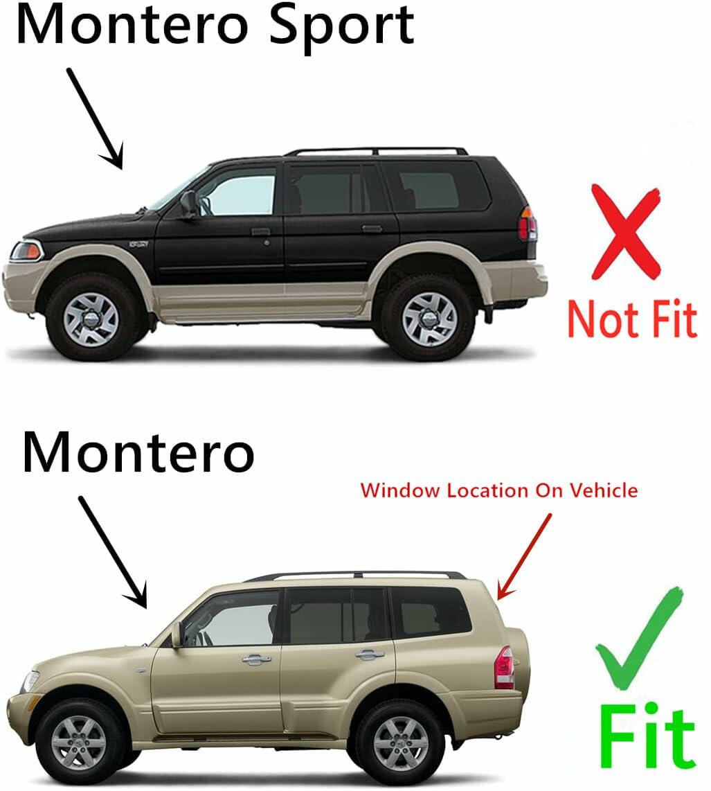 Stationary Heated Back Window Back Glass Compatible with Mitsubishi Montero 2001-2006 Models