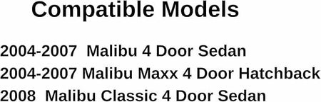 Driver Left Side Front Door Window Door Glass Compatible with Chevrolet Malibu 2004-2007 / Malibu Classic 2008 Models