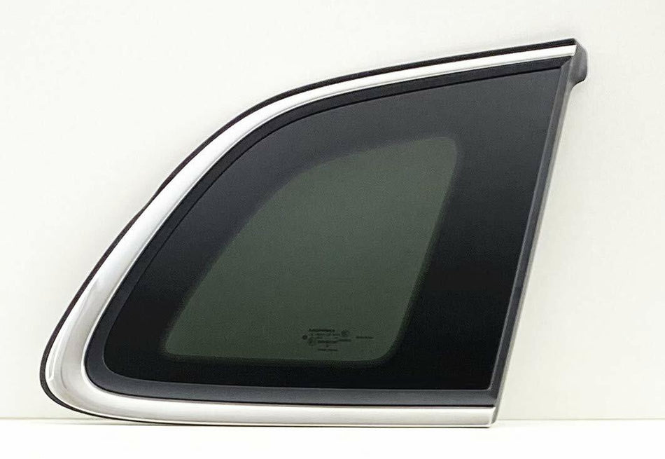 OE Chrome Moulding Style Privacy Passenger Right Side Quarter Window Glass Compatible with Jeep Cherokee 2014-2018 Models (Not For Grand Cherokee)