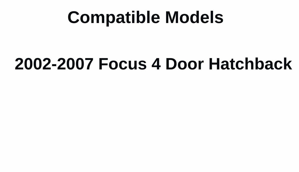 Passenger Right Side Quarter Window Quarter Glass Compatible with Ford Focus 4 Door Hatchback 2002-2007 Models