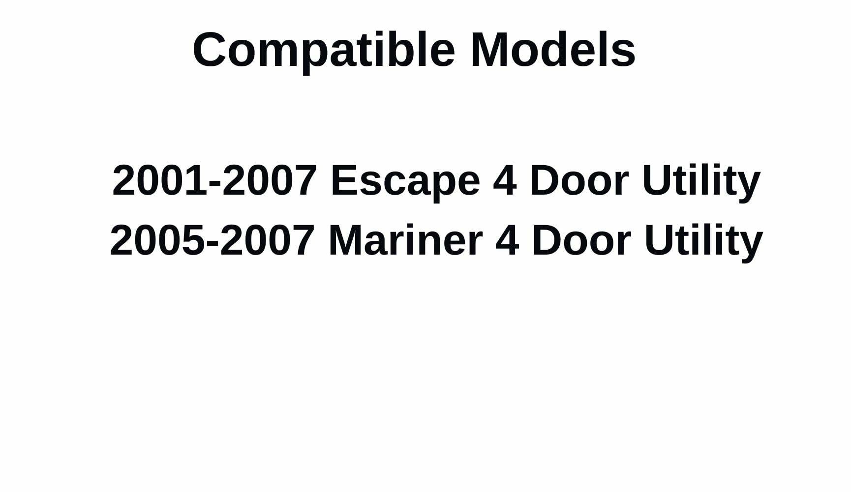 Driver Left Side Quarter Window Quarter Glass Compatible with Ford Escape/Mercury Mariner 2001-2007 Models