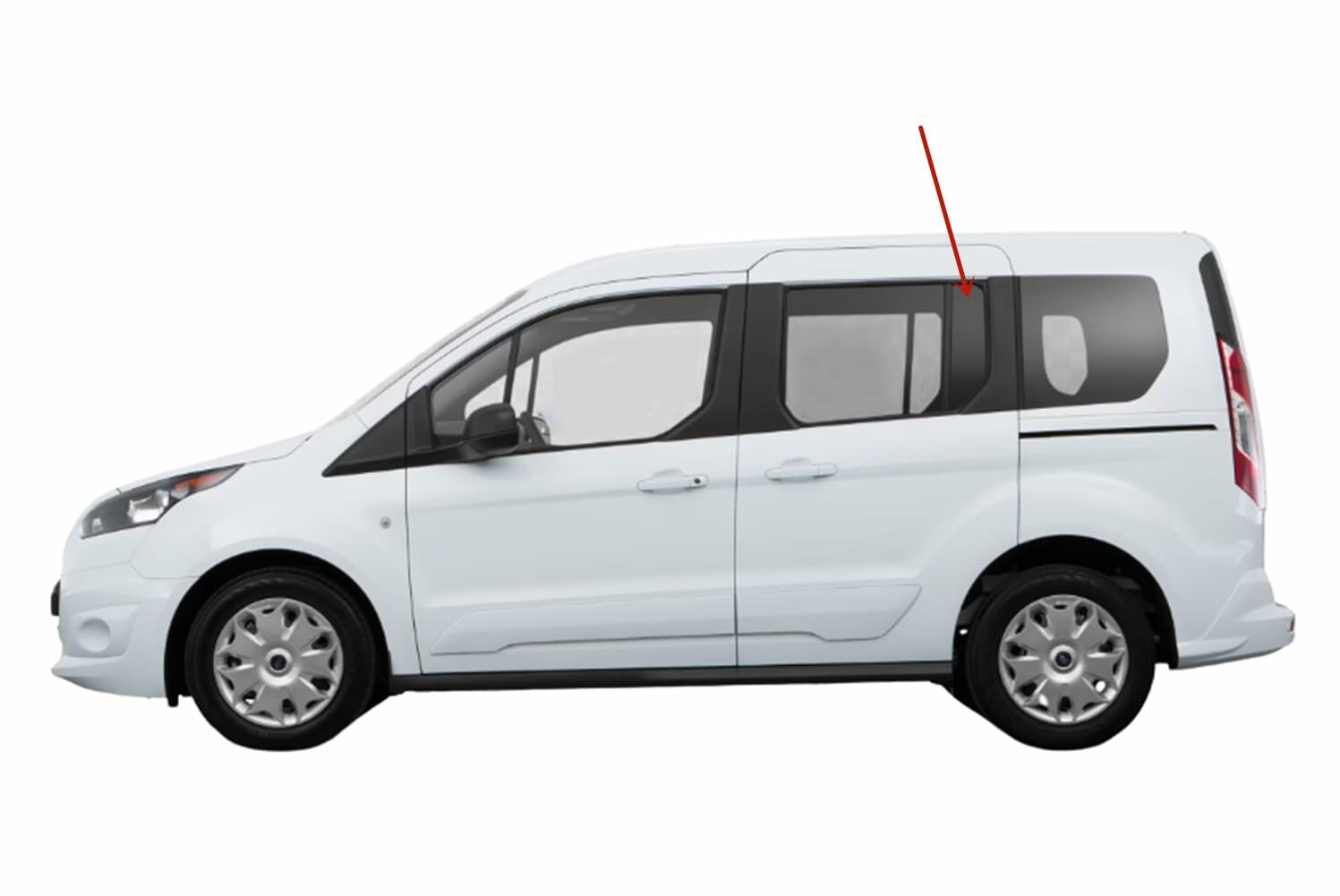 Driver Left Side Rear Vent Window Vent Glass Compatible with Ford Transit Connect Short Wheel Base 2014-2023 Models