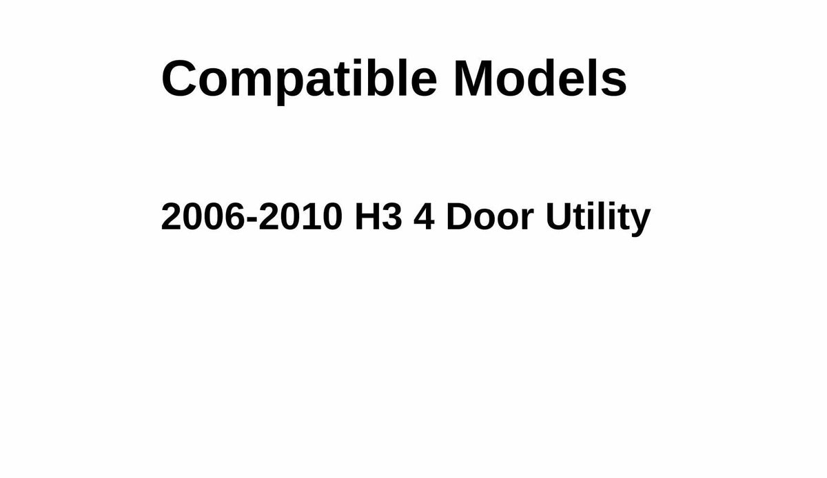 Passenger Right Side Rear Quarter Window Quarter Glass Compatible with Hummer H3 2006-2010 Models