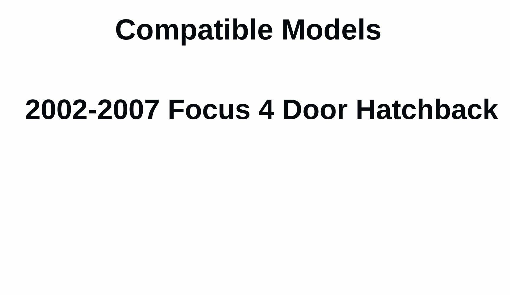 Driver Left Side Quarter Window Quarter Glass Compatible with Ford Focus 4 Door Hatchback 2002-2007 Models