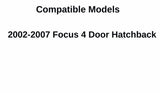 Driver Left Side Quarter Window Quarter Glass Compatible with Ford Focus 4 Door Hatchback 2002-2007 Models