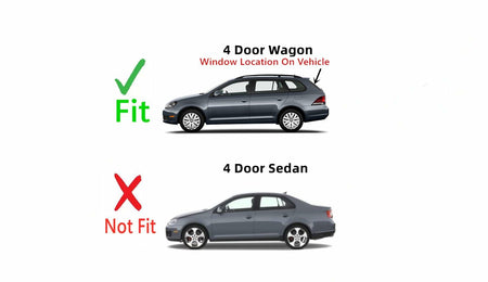 Heated Back Window Back Glass Compatible with Volkswagen Jetta 4 Door Station Wagon 2008-2014 Models